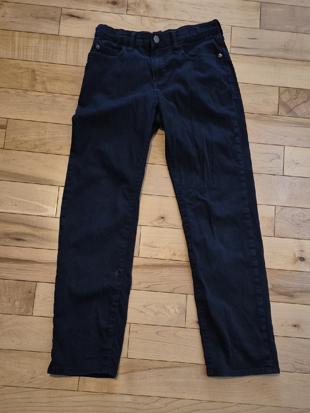 Boys Size 14 GAP Denim Stretch Straight Black Jeans